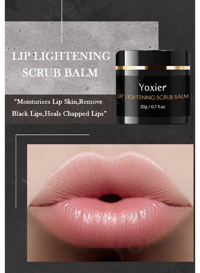 Lip Scrub For Dry Lips 20G, Lighten Dark Lips For Men Women Natural Balm Moisturizer Exfoliator Sleeping, Lip Exfoliator And Moisturizer For Dry Chapped Lips ﻿ - Image 4
