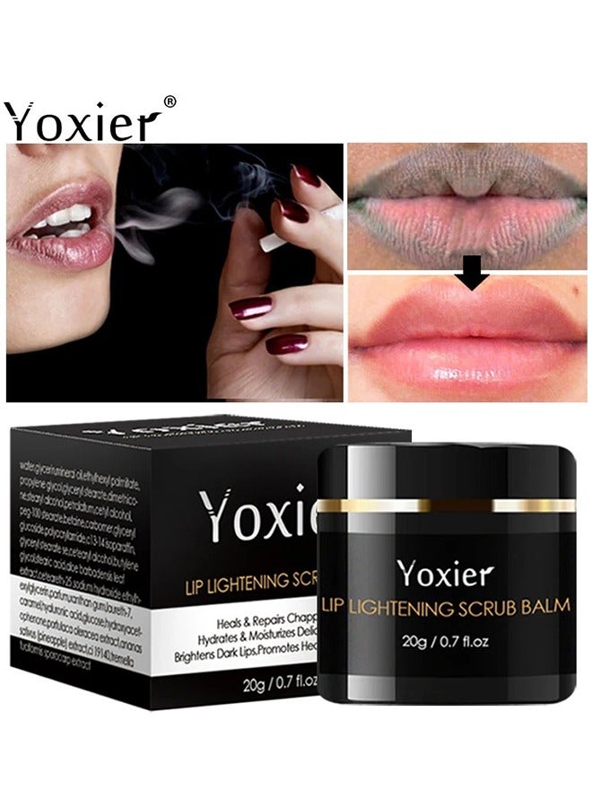 Lip Scrub For Dry Lips 20G, Lighten Dark Lips For Men Women Natural Balm Moisturizer Exfoliator Sleeping, Lip Exfoliator And Moisturizer For Dry Chapped Lips ﻿ - Image 1