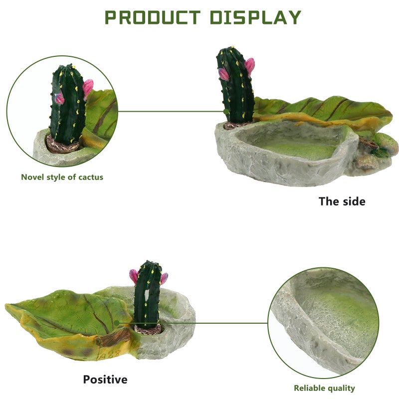 1pc Landscaping Reptile Turtle Basin Lizard Food Bowl Pet Basin - Image 5