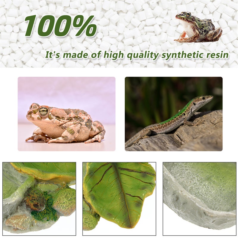 1pc Landscaping Reptile Turtle Basin Lizard Food Bowl Pet Basin - Image 2