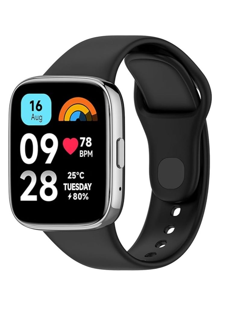 Strap Silicone Compatible With Xiaomi Redmi Watch 3 Active/Redmi Watch 3 Lite, Sport Silicone Watch Band Wrist Strap, Bracelet Wristband Wrist Strap - Image 1