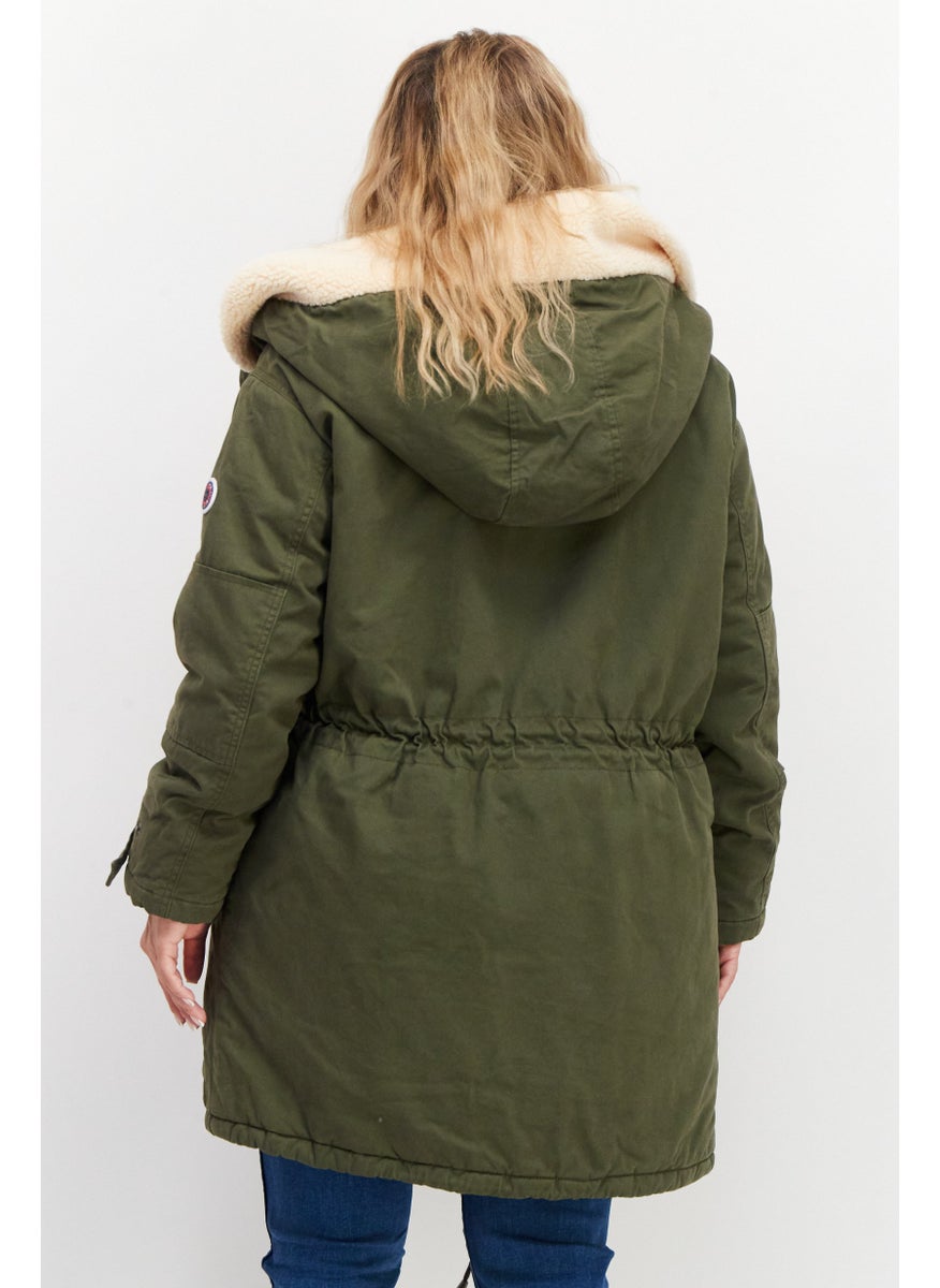 Pepe Jeans - Women Solid Puffer Jacket, Olive - Image 1