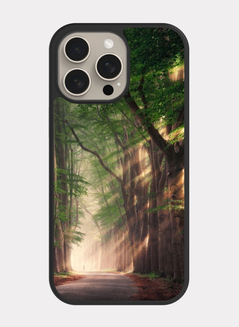 PXLAAT iPhone 15 Pro Max case cover Forest road - Image 1