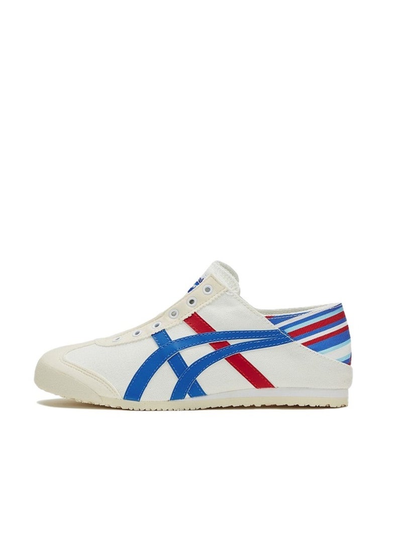 Onitsuka Tiger MEXICO 66 Slip-On Canvas Casual Colorblock Sneakers  White/Blue/Red  - Image 1