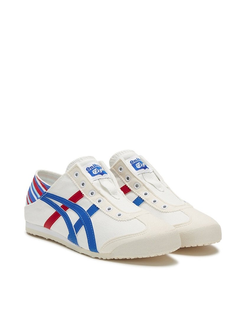 Onitsuka Tiger MEXICO 66 Slip-On Canvas Casual Colorblock Sneakers  White/Blue/Red  - Image 3