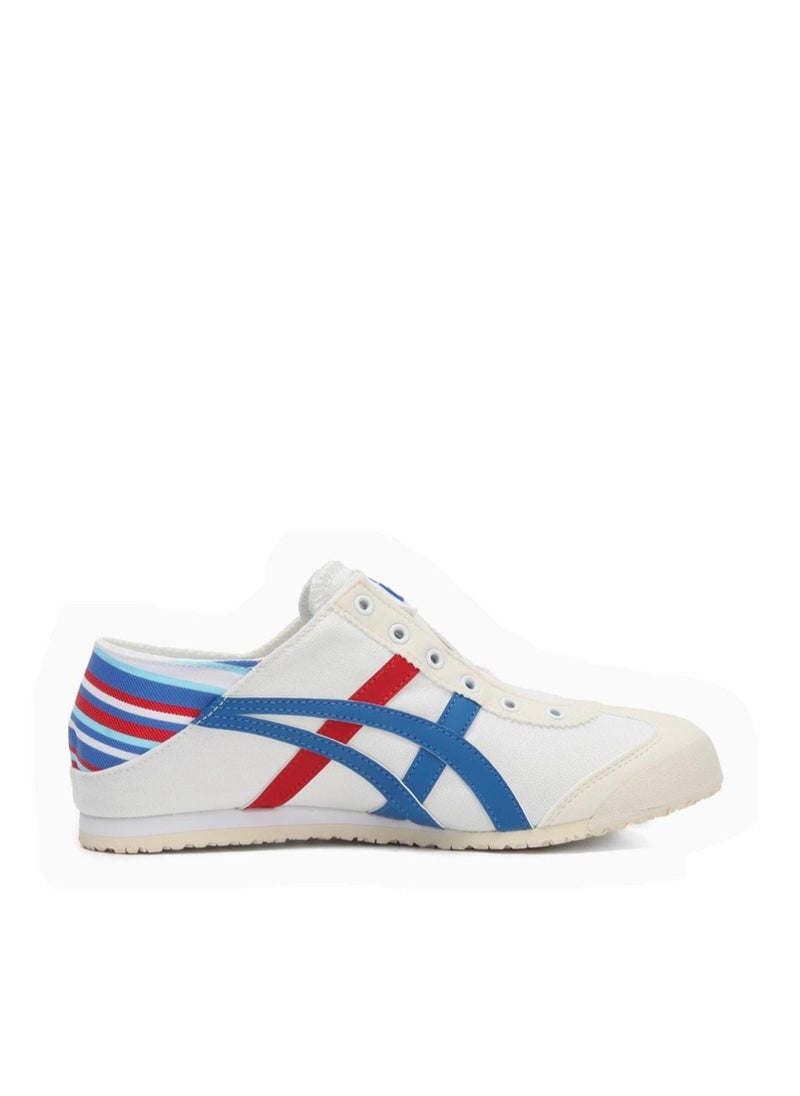 Onitsuka Tiger MEXICO 66 Slip-On Canvas Casual Colorblock Sneakers  White/Blue/Red  - Image 4