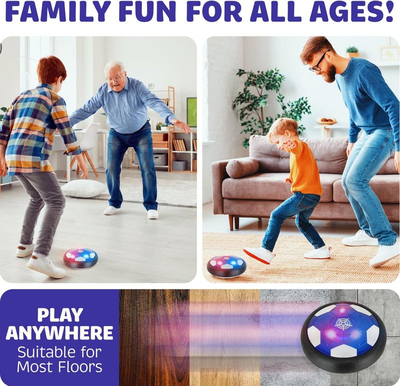 Atlasonix Hover Soccer Ball - Indoor Soccer Ball, Indoor Flying Toy Games (2 Floating Disk) Boy Birthday Gifts, Indoor Silent Game | 2 in 1 Pack - Image 3