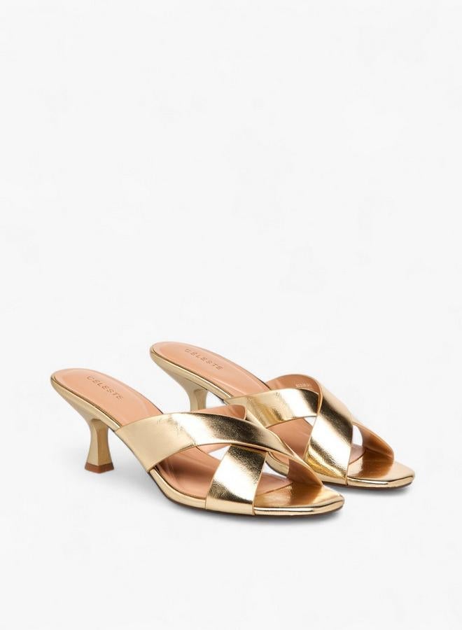 Celeste Women Crisscross Kitten Heel Sandals - Image 3