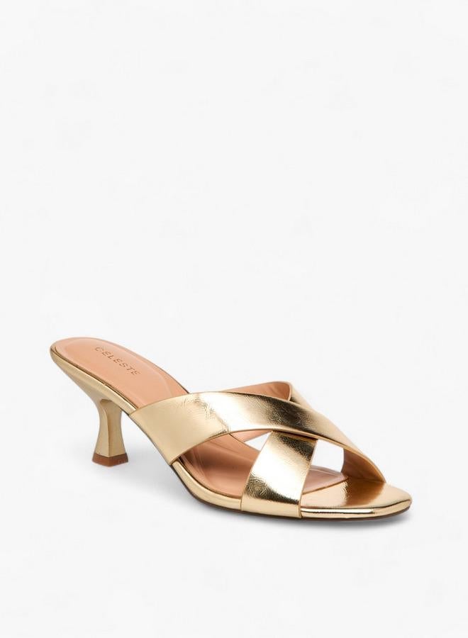 Celeste Women Crisscross Kitten Heel Sandals - Image 2