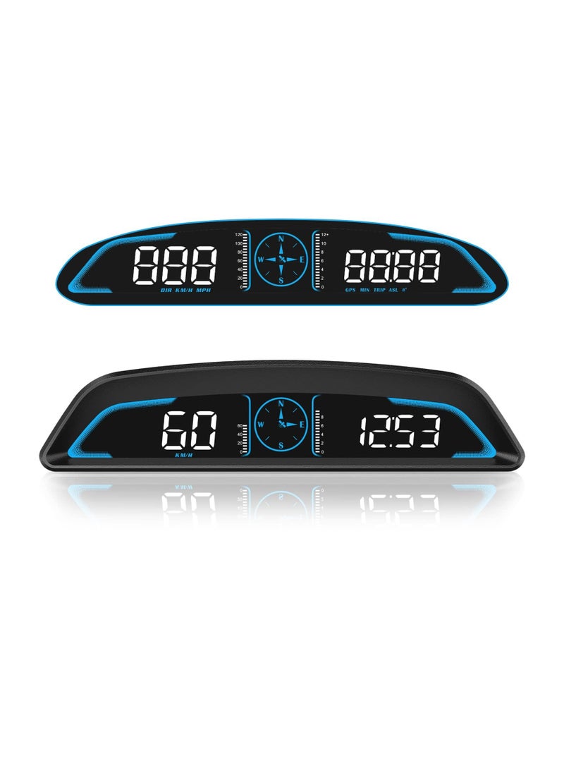 Y&D KASTWAVE Digital GPS Speedometer Universal Heads Up Display for Car 5.5 inch Large LCD HUD with MPH Speed Fatigued Driving Alert Overspeed Alarm Trip Meter All Vehicle  - Image 1