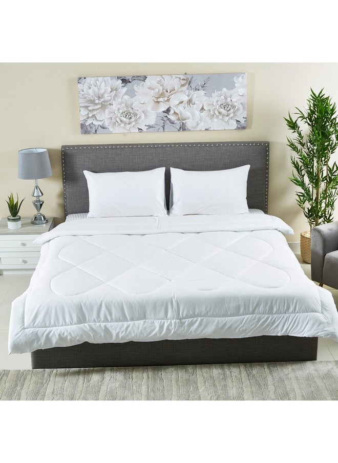 Home Box Ballina 3-Piece Solid Cotton Super King Comforter Set 240 x 240 cm  - Image 1