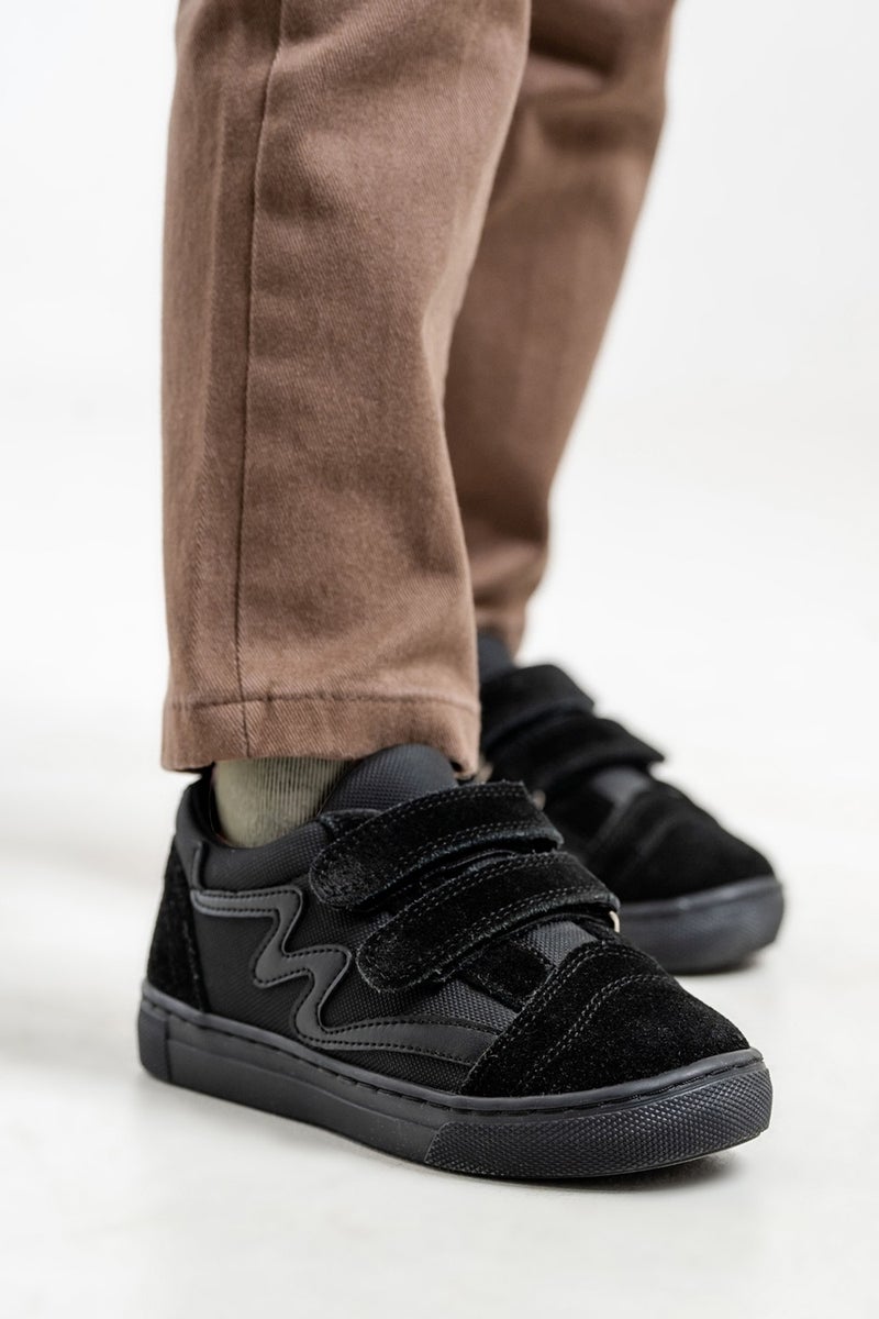 Mnpc Boys Black Genuine Leather Anatomical Casual Shoes  - Image 1