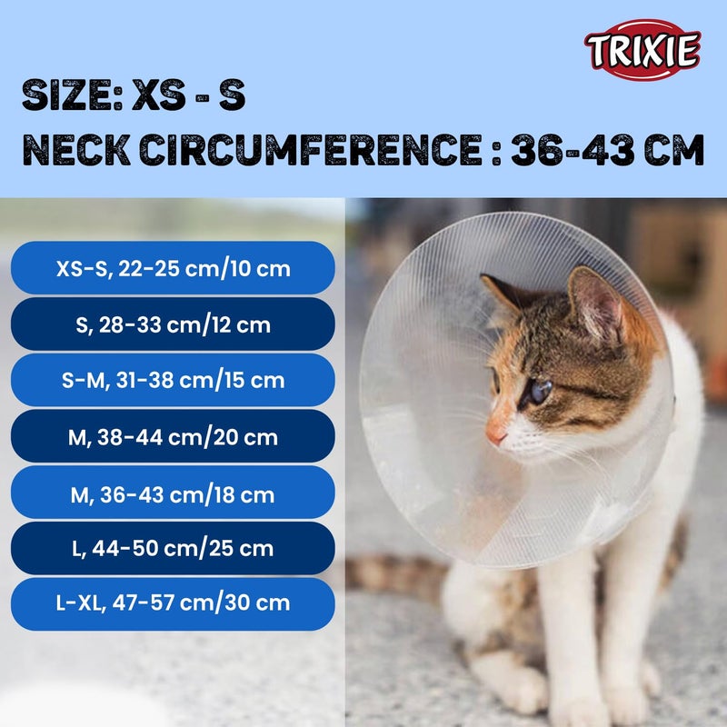 Trixie : - Protective Dog Collar with Clip Lock | Prevents The Pet from Licking or Chewing Wounds or Bandages | with Clip Lock for Quick & Accurate Installation - L, 44-50 cm/25 cm - Image 5
