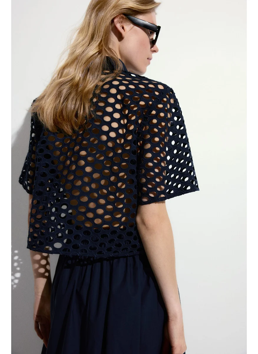 اتش اند ام Eyelet-Embroidered Skirt