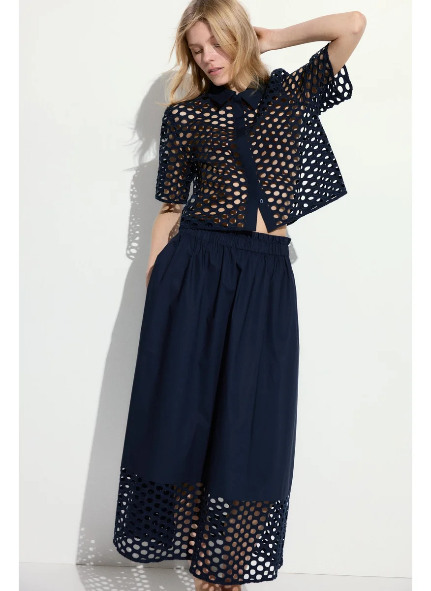 اتش اند ام Eyelet-Embroidered Skirt