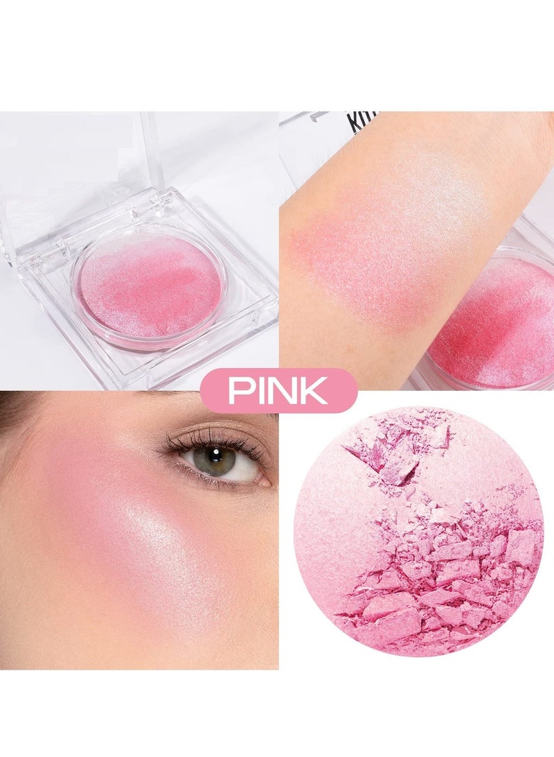 Blusher, Long Lasting and Sweat Resistant Non Greasy Blush  Glow Matte Blusher Brighten Skin Color Shimmery or - Image 5