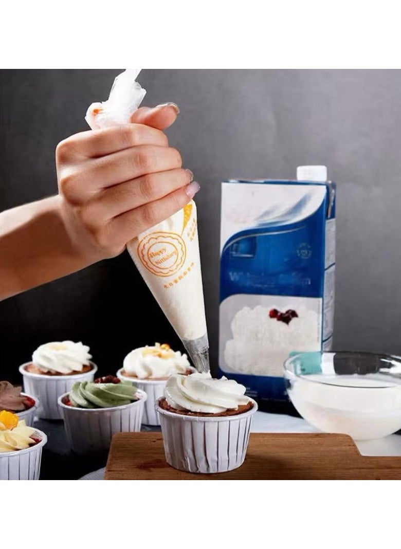 A Confectionery Bag Of 100 Pieces Size L Used Once To Decorate Cakes Pastries And Whipping Cream It Is Useful In The Bakery And Kitchen And For Decorating Cakes And Bread