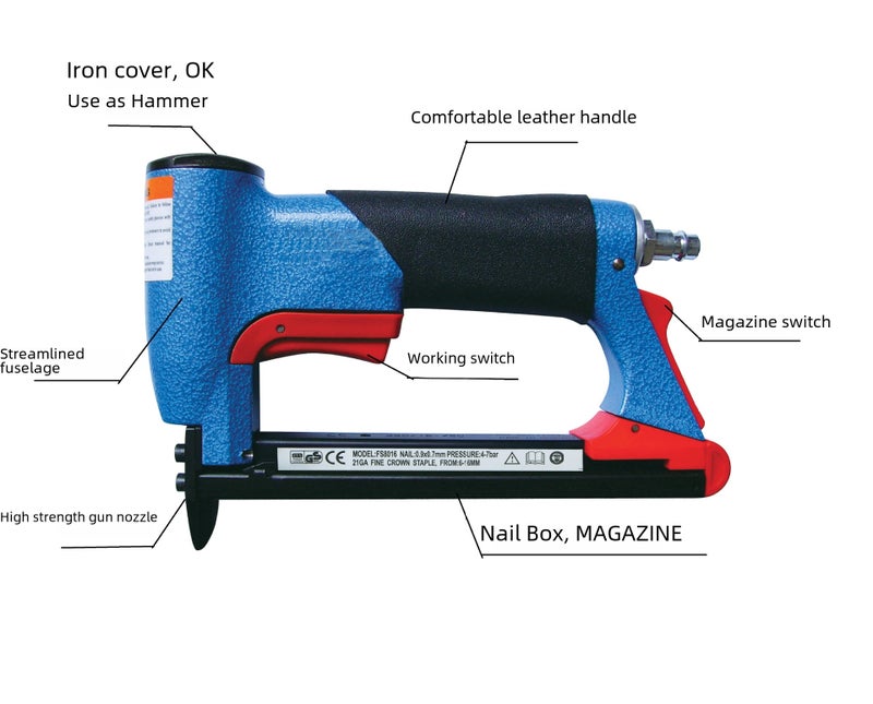 Factory direct supply Europe BeA 8016 industrial furniture bag sofa car seat code nail gun long life(FS8016-B) - Image 3