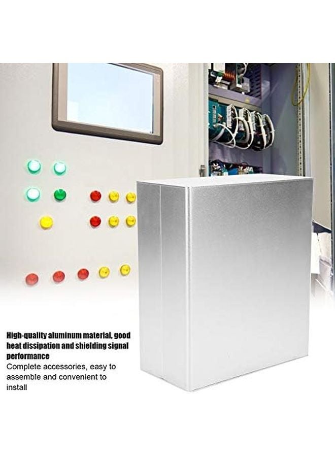 Silver Aluminum Electronic Enclosure Project Box 180x160x80mm For Audio Amplifier DIY - Image 3