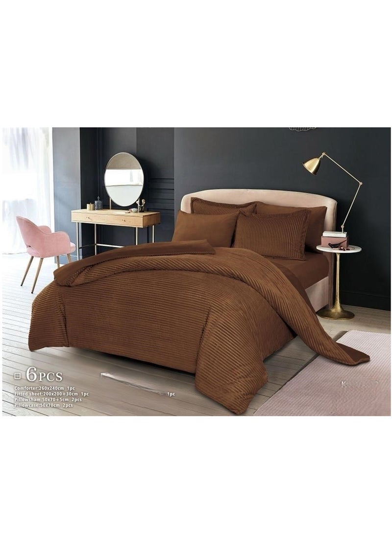 RedRose 6-piece double bed quilt set, luxurious velvet filling, large quality, size 260*240, comfort for you and elegance for your room