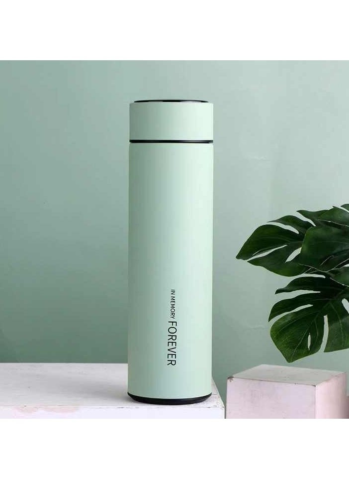 Generic Smart Measuring Stainless Steel Vacuum Mug – Double-Wall Insulated Travel Cup with Leak-Proof Lid, Cartoon Design, Reusable Water Bottle for Business & Daily Use  - Image 1