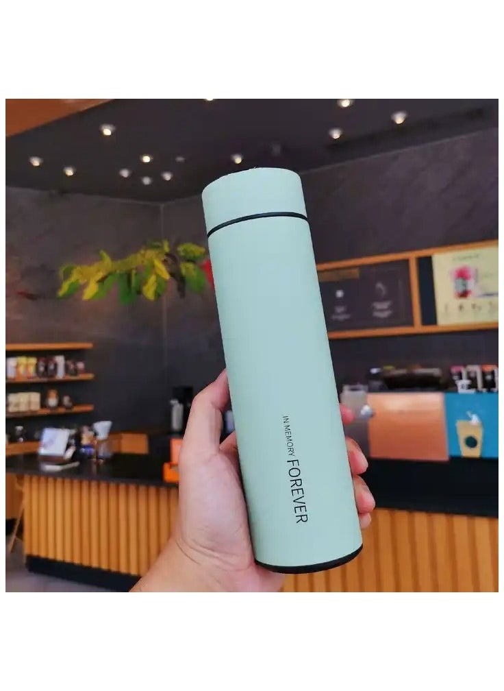 Generic Smart Measuring Stainless Steel Vacuum Mug – Double-Wall Insulated Travel Cup with Leak-Proof Lid, Cartoon Design, Reusable Water Bottle for Business & Daily Use  - Image 2