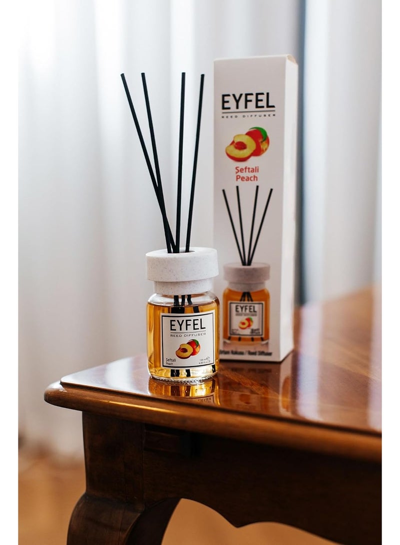آيفيل معطر جو برائحة الخوخ من إيفيل، ١٢٠ مل | عطر يدوم طويلًا للمنزل والمكتب | معطر جو بالزيوت العطرية العلاجية | مُحسِّن طبيعي للرائحة | معطر جو سهل الاستخدام | يُحسّن المزاج ويُحسّن الأجواء - Image 5