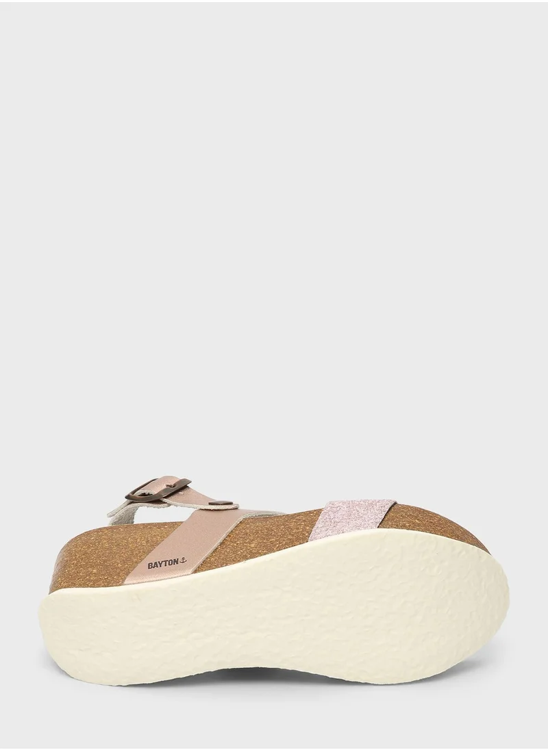 BAYTON Selene Multi Strap Wedge Sandals