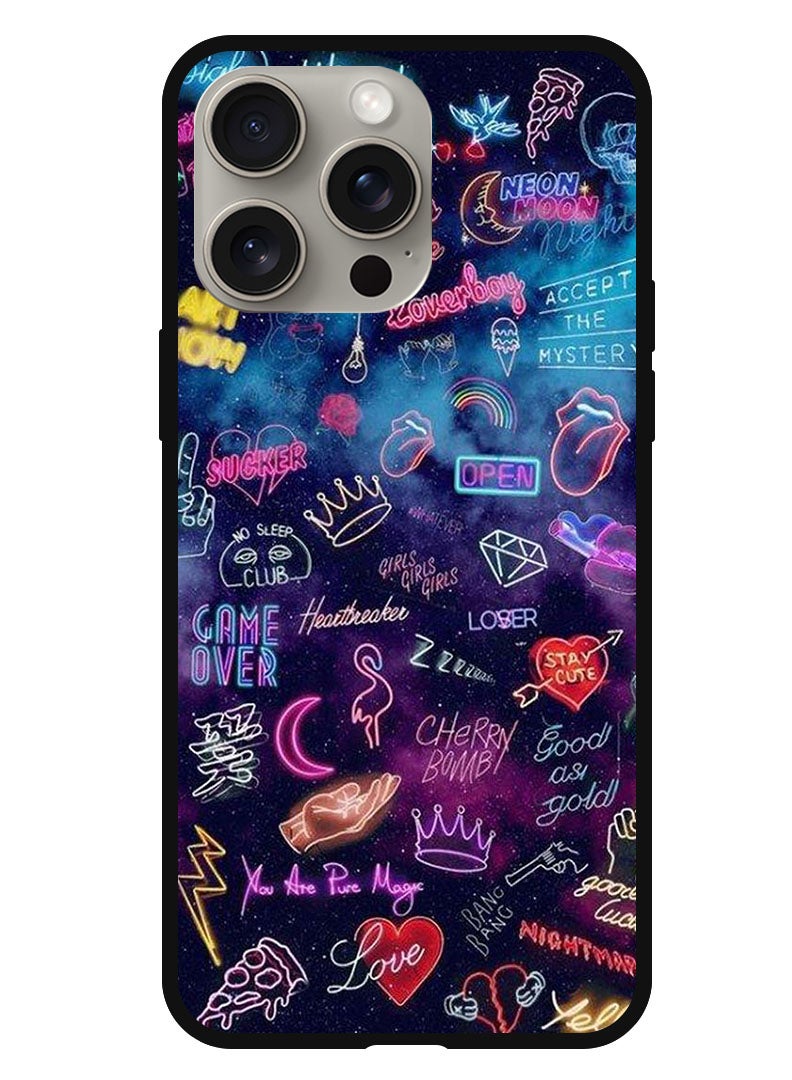 Theodor Protective Case Anti Scratch Shock Proof Bumper Cover For iPhone 15 Pro Max Lights Doodle - Image 1