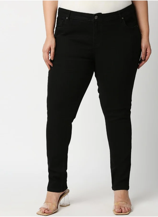 HIGH STAR Women Black Slim Fit Stretchable Jeans