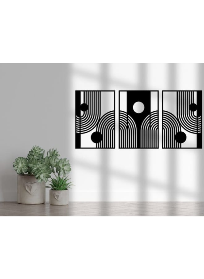 هوم جاليري لوحة جدارية خشبية هندسية على طراز بوهو - Image 2