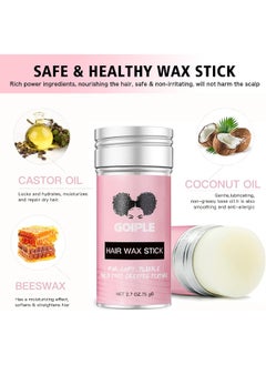 Goiple Wax Stick For Hair, Hair Pomade Stick Long-Lasting Styling Wax Stick, Hair Wax Stick Smoothing & Slick Stick For Hair Wigs, Styling Waxes For Fly Away & Edge Frizz Hair (2.7 Oz)  - Image 2