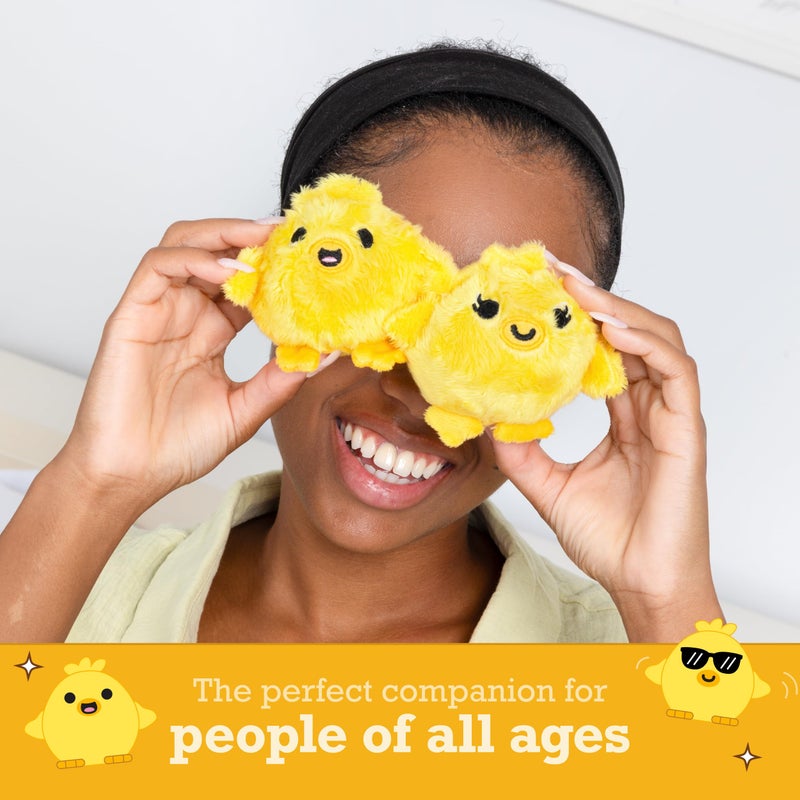 WHAT DO YOU MEME? Emotional Support Chickies by Relatable, Cuddly Plush Toys and Stuffed Animals, Includes 5 Plushies with Basket, Perfect or Cute Stocking Stuffer for Kids and Teens - Image 3