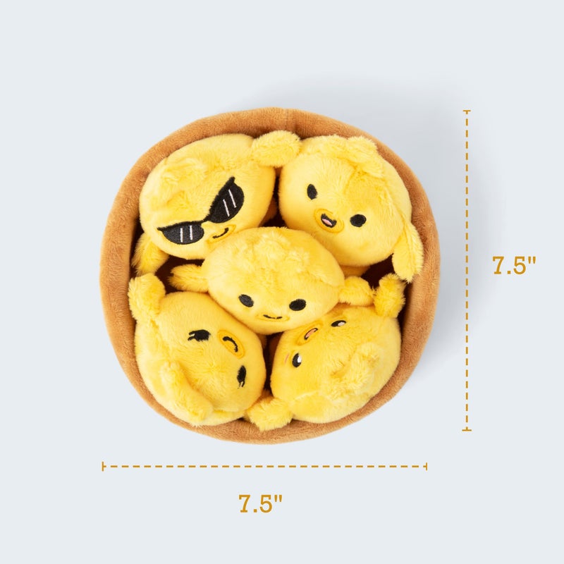 WHAT DO YOU MEME? Emotional Support Chickies by Relatable, Cuddly Plush Toys and Stuffed Animals, Includes 5 Plushies with Basket, Perfect or Cute Stocking Stuffer for Kids and Teens - Image 4