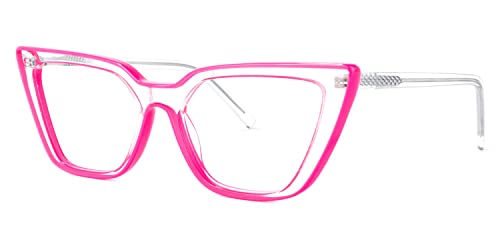 VOOGLAM Oversize Cat Eye Blue Light Blocking Glasses for Women Anti UV Eyestrain Eyewear Lyuba - Image 1