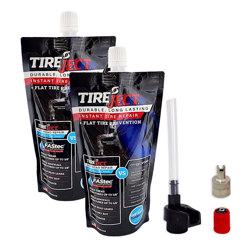 TireJect Off-Road Tire Sealant Kit - 5-in-1 Sealing - Fix and Prevent Flat Tires (20oz) - Image 1