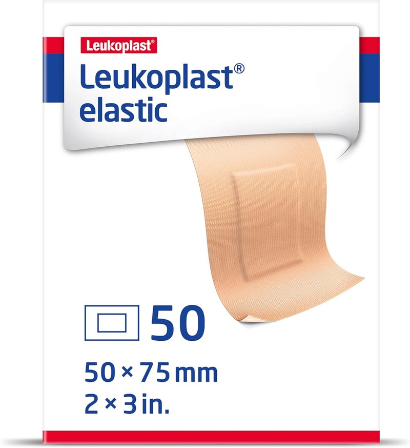 JOBST Leukoplast Elastic Fabric Adhesive Latex Free Bandages Patch 2 x 3 50 in Box - Image 1