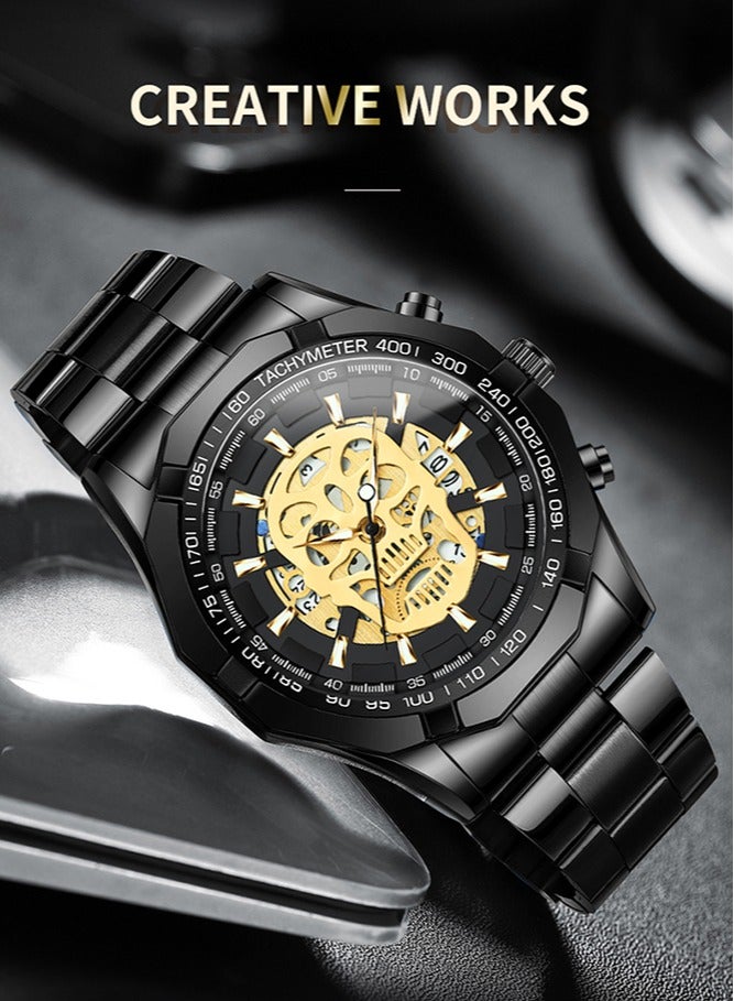 BINBOND Watches for Men Watch Luxury Stainless Steel Quartz Waterproof Watch - Image 3