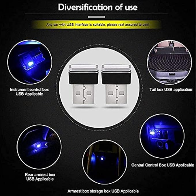 KASTWAVE Car Atmosphere Led Light Usb Mini Interior Ambient Lighting Kit Universal Interior Computer Wireless Decorative Lights 7 Colors - Image 5
