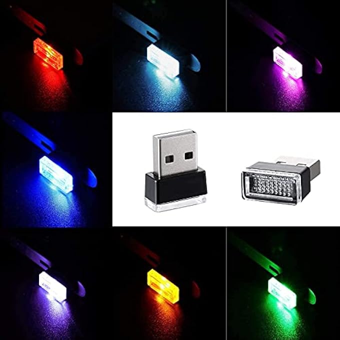 KASTWAVE Car Atmosphere Led Light Usb Mini Interior Ambient Lighting Kit Universal Interior Computer Wireless Decorative Lights 7 Colors - Image 4