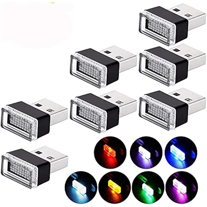 KASTWAVE Car Atmosphere Led Light Usb Mini Interior Ambient Lighting Kit Universal Interior Computer Wireless Decorative Lights 7 Colors - Image 1
