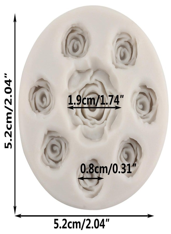 YANQINMS Rose Flower Silicone Molds Rose Flower Fondant Mold For Sugar Cake Decorating Cupcake Topper Candy Chocolate Gum Paste Polymer Clay - Image 2