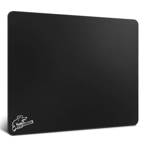 SIROOLAC 2.0 Ultra-Thin Tempered Glass Gaming Mouse Pad, Designed for FPS, Full-Coverage Anti-Slip Base,Etched Surface,1.6mm Thin Glass Layer,Redefine Your Shooting Experience(Black,400mm*480mm) - Image 1