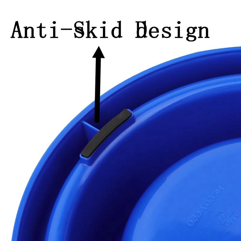 GRPET Ants Away Dog Bowl Cat Puppy Food Bowls Round No Spill Eating Feeder for Small Animals Brown S - Image 5