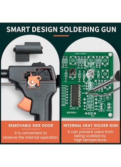 DMG TECH Soldering Iron Kit Automatic Hand Held Soldering Gun Welding Tool With 5Pcs Soldering Tips Desoldering Pump Tweezers Soldering Wires Mini Bracket For Circuit Boards Home Diy Electronics Repair  - Image 5