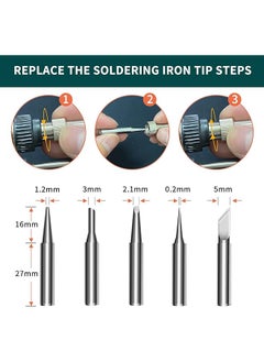 DMG TECH Soldering Iron Kit Automatic Hand Held Soldering Gun Welding Tool With 5Pcs Soldering Tips Desoldering Pump Tweezers Soldering Wires Mini Bracket For Circuit Boards Home Diy Electronics Repair  - Image 4