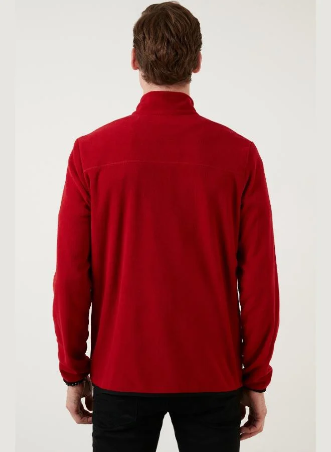 Buratti  Buratti Slim Fit Zippered Pocket Stand Collar Polar Fleece Cardigan Men's CARDIGAN 5906028 for Men | Best Price UAE