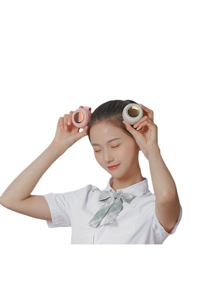 Button-style lightweight mini USB fan, clip-on fan that can be attached to collars or belts, portable with buckle MF019. Suitable for hands-free use while walking, exercising, taking care of children, or attending class. Comes in an exquisite gift box, making it a perfect holiday gift for children, students, teachers, and loved ones. - Image 5
