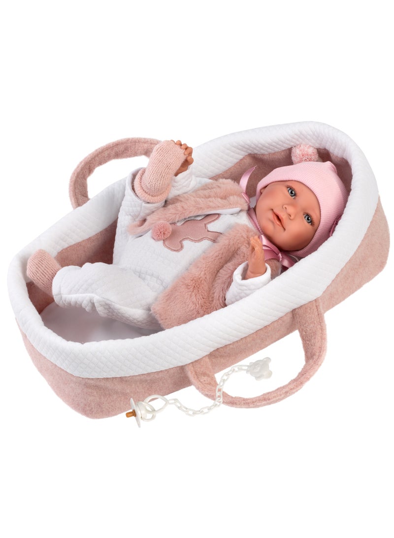 Llorens Mimi Blandita Capazo Rosa - 40cm - Image 1