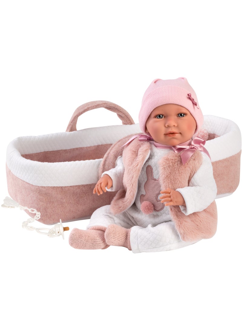 Llorens Mimi Blandita Capazo Rosa - 40cm - Image 3